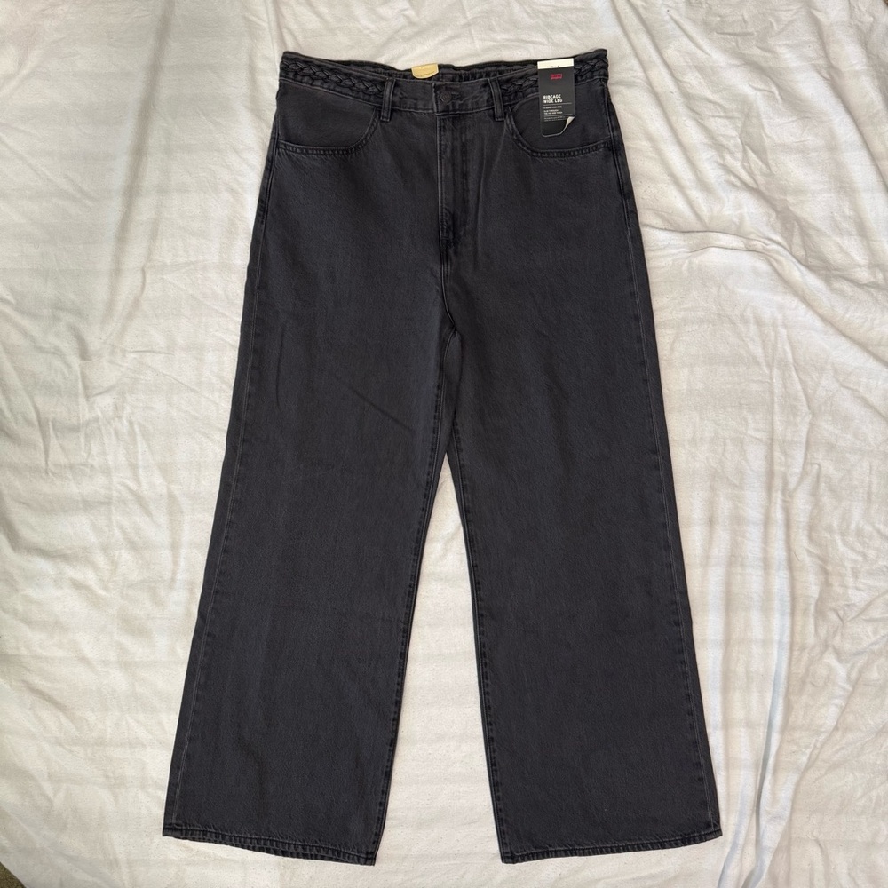 Levi’s Women’s Ribcage Wide Leg Black Jeans